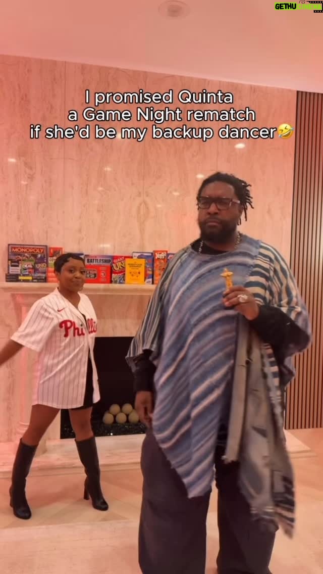 Quinta Brunson - 382.4K Likes - Things Got Real 
Game Night 8 💃🏾🕺🏾🙃

#GameNightWithQuestlove #QuintaAndQuest #GameNightEnergy