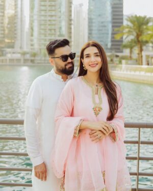 Rabab Hashim Instagram - Eid Mubarak from us to you all! ❤️

👗 @sfkbridals 
📸 @zamalsamanphotography