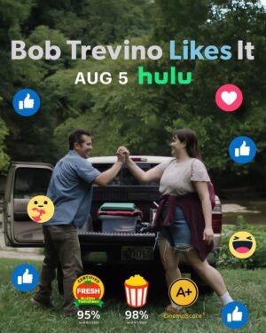 Rachel Bay Jones Instagram - Get ready to feel all the feels! 💖 We’re thrilled to announce Bob Trevino Likes It is officially landing on Hulu this Tuesday, August 5th! Save the date and plan your own watch party! #bobtrevinolikesit #hulu