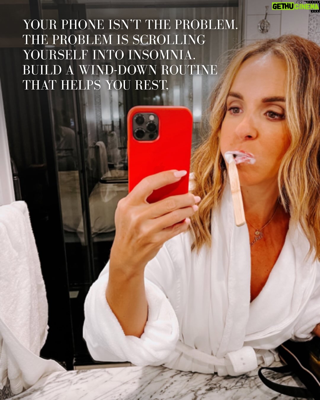 Rachel Hollis - 1.7K Likes - Ready for a game-changer? Try this: build a nighttime routine that actually works. A better evening routine means better sleep, smoother mornings, and a calmer mind. Grab your tea and learn how to build one that actually works – link in bio.