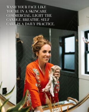 Rachel Hollis Instagram - Ready for a game-changer? Try this: build a nighttime routine that actually works. A better evening routine means better sleep, smoother mornings, and a calmer mind. Grab your tea and learn how to build one that actually works – link in bio.