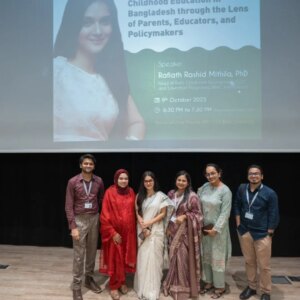 Rafiath Rashid Mithila Instagram - Talk about a full-circle moment โจ๐ฉโ๐
It was a true honor for me to return to my other alma mater, BRAC University, and share my PhD thesis at the 'Inspire' session hosted by the BRAC Institute of Educational Development (BIED).
I remember starting my Masters in Early Childhood Development here and never imagining it would lead to a PhD! I'm so grateful to BRAC IED for building my foundational knowledge in this field. A special shout-out to two of my incredible teachers, Ferdousi apa and Fareha apa, who were there. It meant the world to have your support! โค๏ธ
#BRACU #BRACIED #Alumni ๐ฉโ๐ #EarlyChildhoodEducation
@bracuniversity @brac.ied