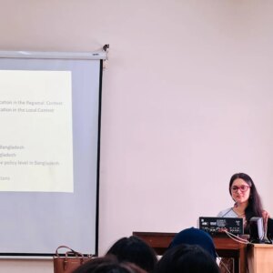 Rafiath Rashid Mithila Instagram - It was lovely to be back to my alma mater, my beloved Dhaka University, to share some of the findings from my PhD research, related to gender and early childhood education, at the 'Sufia Kamal Seminar Series' of the Department of Women and Gender Studies. Thank you Dr. Sayed Saikh Imtiaz for inviting me to your department. I had a great time connecting with the students and teachers, and responding to their very relevant and important questions. Last but not the least, I am proud to have two of my friends, Dr. Ishrat Khan Barsha and Aditi Sabur, teaching at the Department of Gender Studies.
#DhakaUniversity #almamater