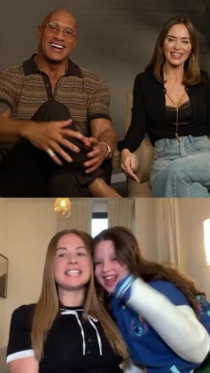 Raya Abirached Instagram - Last week i was supposed to fly to London to interview @therock & @emilybluntofflcial but plans changed & we switched to zoom instead, so Lola insisted she says hi to Maui & Mary Poppins :)
@thesmashingmachinemovie is out now in our cinemas & it’s a great film with a career defining performance for Dwayne Johnson. You can watch the full interview on #ScoopWithRaya now on @shahid.vod
@front_row_films @mbc2insta