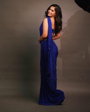 Reba Monica John Instagram - 🦋💙

Make up @makeuphairbyrahul 
Hair @ravi_pasupuleti 
Styling @manogna_gollapudi 
Saree @manikananda 

#sareenotsorry