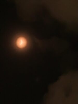 Renu Desai Instagram - Got to experience the sheer magic of a celestial event tonight. I lost hope just before the full eclipse because the clouds started rolling in but they cleared up in 10 minutes and to get to witness a complete lunar eclipse is an experience that I will be fascinated with for the rest of my life🧡 
Tried to capture a little bit of this amazing phenomenon on my phone and sharing some with you all😊 #lunareclipse #chandragrahan #lunareclipse2025