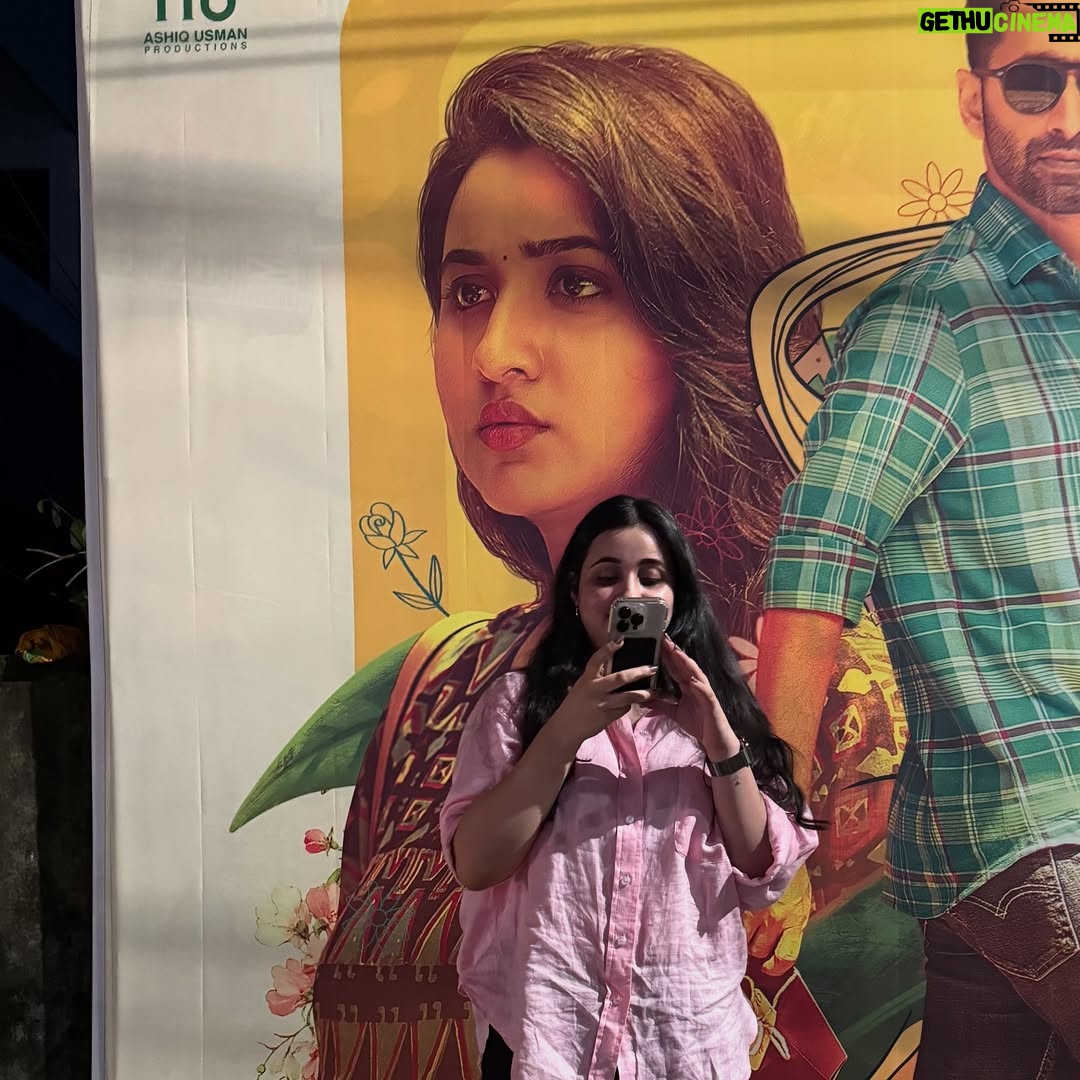 Revathi Pillai - 258K Likes - 10 days to go for odum kuthira chadum kuthira!!🐎🥭
Firsts are always special. Here’s mine- my first Malayalam film’s poster that I spotted in the city. Called my family to show them, saw the biggest smile on their faces which made it even better. 10 years ago, I wouldn’t even have imagined something even close to this happening. Very grateful and happy and nervous for this one. And that said, I’ll see you at the movies on 29th August. 
(Pinch me).🦋💛