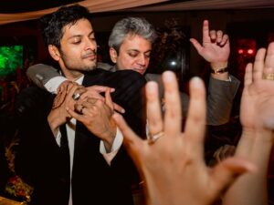 Richa Chadha Instagram - Happy anniversary @alifazal9 ! Life is better with you, in every way ☺️🌻 Mr Ali posting with his brand new wife and his first crush in the last image.

What an epic night it was … only those we loved were requested (barring one friend who’s missing invite is a mystery), only those who loved us came. They really must have loved us because it was in Byculla. 

Please watch Homebound in the cinemas. 
Please watch Jolly LLB in the cinemas. 
Please watch ‘songs of paradise’ on Amazon Prime video