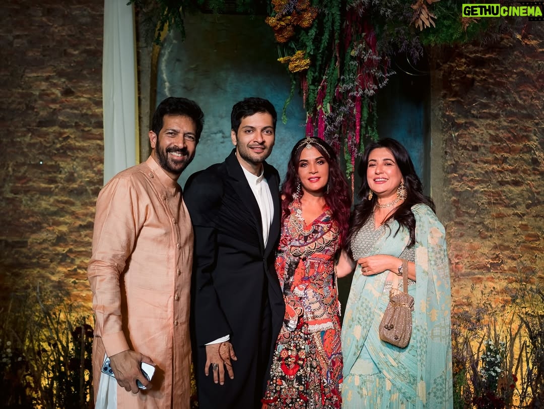 Richa Chadha - 143.2K Likes - Happy anniversary @alifazal9 ! Life is better with you, in every way ☺️🌻 Mr Ali posting with his brand new wife and his first crush in the last image.

What an epic night it was … only those we loved were requested (barring one friend who’s missing invite is a mystery), only those who loved us came. They really must have loved us because it was in Byculla. 

Please watch Homebound in the cinemas. 
Please watch Jolly LLB in the cinemas. 
Please watch ‘songs of paradise’ on Amazon Prime video