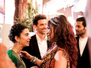 Richa Chadha Instagram - Happy anniversary @alifazal9 ! Life is better with you, in every way ☺️🌻 Mr Ali posting with his brand new wife and his first crush in the last image.

What an epic night it was … only those we loved were requested (barring one friend who’s missing invite is a mystery), only those who loved us came. They really must have loved us because it was in Byculla. 

Please watch Homebound in the cinemas. 
Please watch Jolly LLB in the cinemas. 
Please watch ‘songs of paradise’ on Amazon Prime video