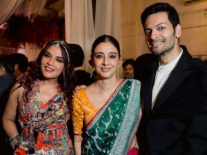Richa Chadha Instagram - Happy anniversary @alifazal9 ! Life is better with you, in every way ☺️🌻 Mr Ali posting with his brand new wife and his first crush in the last image.

What an epic night it was … only those we loved were requested (barring one friend who’s missing invite is a mystery), only those who loved us came. They really must have loved us because it was in Byculla. 

Please watch Homebound in the cinemas. 
Please watch Jolly LLB in the cinemas. 
Please watch ‘songs of paradise’ on Amazon Prime video