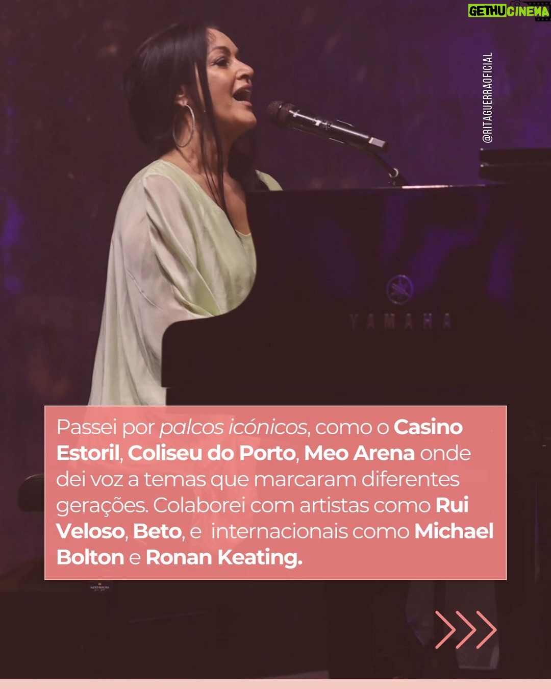 Rita Guerra - 1.3K Likes - 🎶 Sou a Rita Guerra. A música acompanha-me desde criança e já me levou a palcos e momentos que jamais esquecerei.

Neste post, partilho um pouco da minha história para que conheça melhor a voz por trás das canções. 

Conheça a minha música e leve-a consigo para todos os momentos.😊

#RitaGuerra #CantoraPortuguesa #MúsicaPortuguesa #HistóriaDaMúsica #Eurovisão #ConcertosPortugal #MúsicaAoVivo #ConheçaAMinhaMúsica #CantoPortugues #vozdeportugal