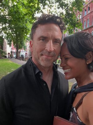 Robinne Lee Instagram - 24 years, with my happily ever after. Happy Anniversary, Eric Hayes! There’s no one else I’d rather be with on this journey. 

Also, if we look tired, it’s because we’ve done 4 countries in 3 days. And 8 states in 12.