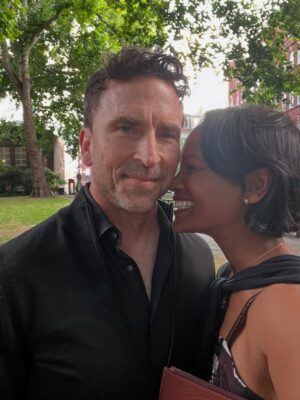 Robinne Lee Instagram - 24 years, with my happily ever after. Happy Anniversary, Eric Hayes! There’s no one else I’d rather be with on this journey. 

Also, if we look tired, it’s because we’ve done 4 countries in 3 days. And 8 states in 12.