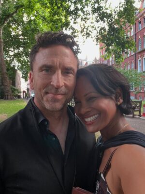 Robinne Lee Instagram - 24 years, with my happily ever after. Happy Anniversary, Eric Hayes! There’s no one else I’d rather be with on this journey. 

Also, if we look tired, it’s because we’ve done 4 countries in 3 days. And 8 states in 12.