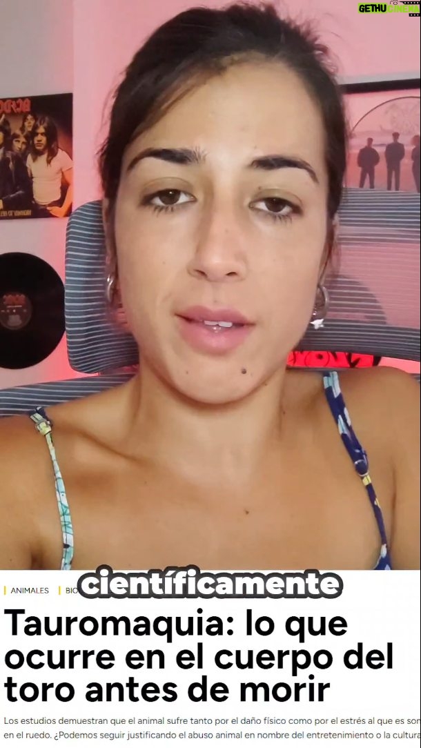 Rocío Vidal - 34.5K Likes - Sobre lo de los toros de ayer en La Revuelta.
 Más ciencia y menos maltrato animal en la televisión pública. Y en esta colina moriré.