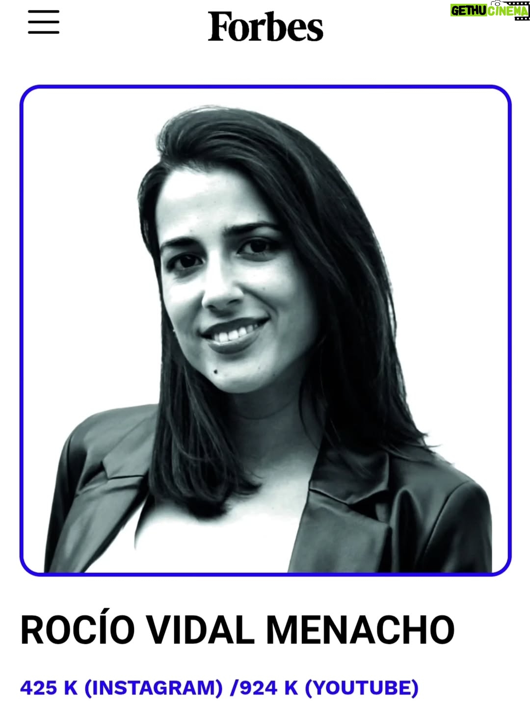 Rocío Vidal - 17.6K Likes - Por primera vez, he entrado en la lista @forbes_es como creadora de contenido, y aunque es algo simbólico, para mí es una demostración de que podemos llegar donde queramos con la divulgación y que no hay que tener miedo a decir ciertas cosas aunque incomoden🤘🏼
Gracias a toda la gente majísima que valoráis mi trabajo 💜
