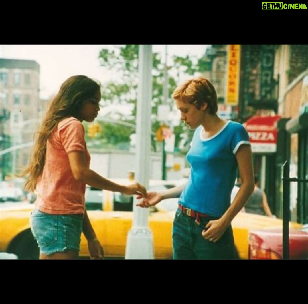 Rosario Dawson - 70.7K Likes - 30 years ago today KIDS premiered in theaters… I wasn’t old enough to watch my own film so had to plead with the manager to let me in- “I’m the K in KIDS…!” So much more to say but for now just musing on it all… Big thank you to my Daddy-O for telling me to “go downstairs and get discovered!” Glad I took your advice as it’s turned out pretty well…! What a journey… Harold and Justin, you are missed. #LEGENDSNEVERDIE