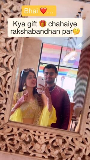 Ruchika Ahuja Instagram - Tag ur brother 😍🥰#rakshabandhan #foru #bhai #bhaidoojspecial #viralreels #rakhispecial❤️ #rakhi #trendingreels #reelkarofeelkaro #reelitfeelit #reels #waitforend #love #explore #explorepage 😍🥰