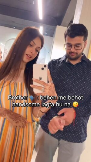 Ruchika Ahuja Instagram - Tag ur handsome brother 😎 🤭😁🤣#foru #viralreels #trendingreels #reelkarofeelkaro #reelitfeelit #reels #waitforend #reels #explore #explorepage #tag ur #brother #comedyreels 😁🤣