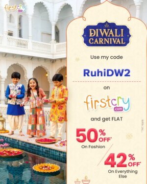 Ruhi Chaturvedi Instagram - #collaboration with @firstcryindia ✨
Festive prep in full swing 🌸 Traditions, love & little Dua’s festive outfits make Diwali extra special 💛
This set stole our hearts—elegant embroidery, soft & comfy, and festive-perfect 🪔
🥰 Dua’s excitement says it all!
✨ Shop now with my code RuhiDW2 – enjoy 50% OFF on fashion & 42% OFF on everything else.

#firstcrywalidiwali25 #firstcrywalidiwali #firstcryindia #firstcry #FussNowAtFirstcry #firstcryfashion #kidsfashion