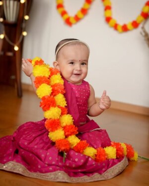 Ruhi Chaturvedi Instagram - #collaboration with @firstcryindia ✨
Festive prep in full swing 🌸 Traditions, love & little Dua’s festive outfits make Diwali extra special 💛
This set stole our hearts—elegant embroidery, soft & comfy, and festive-perfect 🪔
🥰 Dua’s excitement says it all!
✨ Shop now with my code RuhiDW2 – enjoy 50% OFF on fashion & 42% OFF on everything else.

#firstcrywalidiwali25 #firstcrywalidiwali #firstcryindia #firstcry #FussNowAtFirstcry #firstcryfashion #kidsfashion