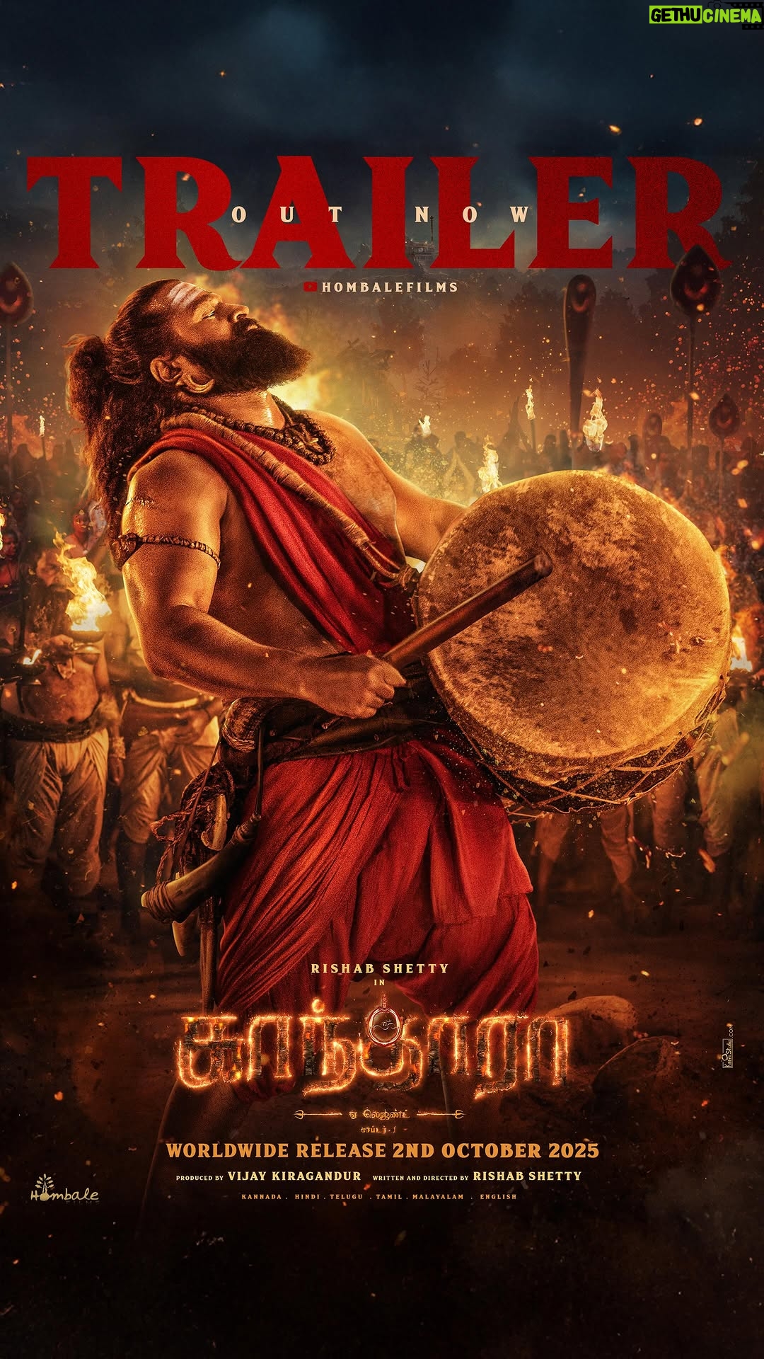 Rukmini Vasanth - 381K Likes - வழிவழியாக வந்த மரபும் அதை சார்ந்த நம்பிக்கையும் சீண்டபடும் போது எழும் கனலின் தாக்கம் “காந்தாரா”வாக உருவெடுக்கும்..
A tale of folklore and faith, brought alive with fire & fury.
Happy to unveil the Tamil Trailer of #KantaraChapter1, a rooted spectacle for all cinema lovers.

#KantaraChapter1Trailer #KantaraChapter1onOct2 #Kantara 

@hombalefilms @kantarafilm @rishabshettyofficial @vkiragandur @chaluvegowda @rukmini_vasanth @gulshandevaiah78 @arvindskash @b_ajaneesh @benglann @pragathirishabshetty @rajakrishnan_mr @hombalegroup @thinkstudiosind @spicturefilms #MMovies @5starsenthil