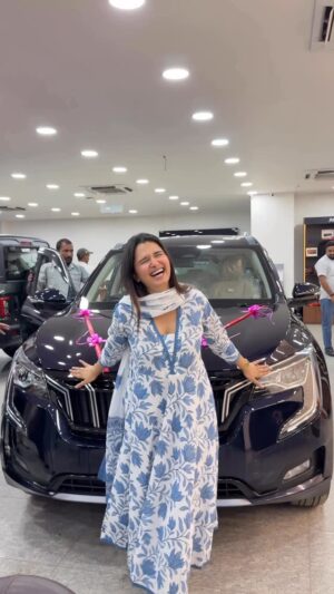 Rupal Yadav Instagram - youtube changed my life, but this moment..hit different🥺
BOUGHT MY FIRST CAR!!😭🚘✨
grateful, emotional, and still a little in shock
thank you for being part of this journey😭🧿

#firstcar #xuv700 #mahindra #dreamcometrue #myowncar #lifeupdate