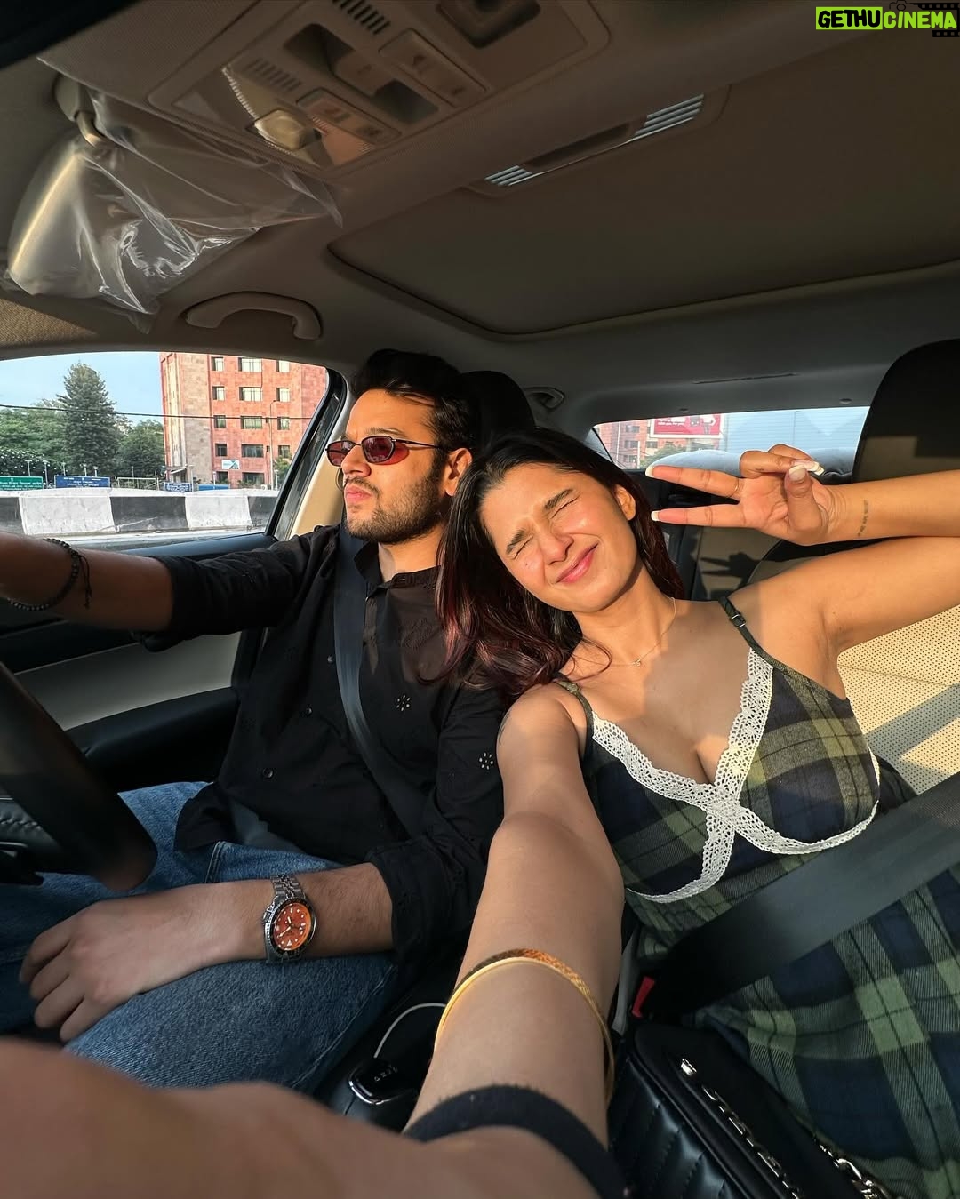 Rupal Yadav - 26.2K Likes - This past year had its ups and downs but if there’s one thing I’m grateful for - it’s that we had each other through it all♥️

📸 *Slide 1:* The day I had my YouTube Accelerator event, and he showed up just to cheer me up before my speech🥹💖 
📸 *Slide 2:* Beyond the workouts I think we bonded the most on our way to the gym..endless random convos, hyping each other up & just being our unfiltered selves🫶🏻
📸 *Slide 3:* Our first live stand-up show in Gurgaon that took us forever to reach😂
📸 *Slide 4:* Our first international trip together to Bali, where we had the most fun and learned so much about each other❤️
📸 *Slide 5:* The time I had just moved to Noida, and he randomly showed up - no plans, no reason, just to be there🥹
📸 *Slide 6:* Just after our roka!💍✨We were so happy that finally our families met and everything just felt perfect❤️ That “it’s really happening” feeling hit us hard & we couldn’t stop smiling the whole time!
📸 *Slide 7:* Just a random picture but one of our favourite things we do together - our long walks❤️batein karte karte kab 15,000 steps ho jaate hain pata hi nahi chalta!!🥹
📸 *Slide 8:* The first time Rajat gave me flowers… and that too in full filmy style! Kabhi fursat se poori story bataungi😛
📸 *Slide 9:* Bali again—where we got matching tattoos! Rajat’s first-ever tattoo, and he was so happy with it☺️
📸 *Slide 10:* Our crazy ATV ride in Bali! Even now, thinking about that day makes us smile☺️💗 Traveling with him is a whole different vibe! ❤️ 
📸 *Slide 11:* Gili T Island—some of our best memories together. Can’t wait to go back someday🌊✨ 
📸 *Slide 12:* One of our many flights! Honestly, we’ve taken so many secret trips this past year, I’ve lost track. ✈️😂 Here’s to many more! ❤️ 
📸 *Slide 13:* The day of our roka—the moment it *really* hit us… shit, this is actually happening! 💍🥹 
📸 *Slide 14:* The day we officially got engaged! Still feels unreal. 💖✨ 
📸 *Slide 15:* Came to see him, and before leaving, idk why I wrote on his mirror with my lipstick. Ewwww cringeeeeeee ik 

Here’s to many more memories together!🥹❤️🧿
Love you R❤️
