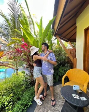 Rupal Yadav Instagram - This past year had its ups and downs but if there’s one thing I’m grateful for - it’s that we had each other through it all♥️

📸 *Slide 1:* The day I had my YouTube Accelerator event, and he showed up just to cheer me up before my speech🥹💖 
📸 *Slide 2:* Beyond the workouts I think we bonded the most on our way to the gym..endless random convos, hyping each other up & just being our unfiltered selves🫶🏻
📸 *Slide 3:* Our first live stand-up show in Gurgaon that took us forever to reach😂
📸 *Slide 4:* Our first international trip together to Bali, where we had the most fun and learned so much about each other❤️
📸 *Slide 5:* The time I had just moved to Noida, and he randomly showed up - no plans, no reason, just to be there🥹
📸 *Slide 6:* Just after our roka!💍✨We were so happy that finally our families met and everything just felt perfect❤️ That “it’s really happening” feeling hit us hard & we couldn’t stop smiling the whole time!
📸 *Slide 7:* Just a random picture but one of our favourite things we do together - our long walks❤️batein karte karte kab 15,000 steps ho jaate hain pata hi nahi chalta!!🥹
📸 *Slide 8:* The first time Rajat gave me flowers… and that too in full filmy style! Kabhi fursat se poori story bataungi😛
📸 *Slide 9:* Bali again—where we got matching tattoos! Rajat’s first-ever tattoo, and he was so happy with it☺️
📸 *Slide 10:* Our crazy ATV ride in Bali! Even now, thinking about that day makes us smile☺️💗 Traveling with him is a whole different vibe! ❤️ 
📸 *Slide 11:* Gili T Island—some of our best memories together. Can’t wait to go back someday🌊✨ 
📸 *Slide 12:* One of our many flights! Honestly, we’ve taken so many secret trips this past year, I’ve lost track. ✈️😂 Here’s to many more! ❤️ 
📸 *Slide 13:* The day of our roka—the moment it *really* hit us… shit, this is actually happening! 💍🥹 
📸 *Slide 14:* The day we officially got engaged! Still feels unreal. 💖✨ 
📸 *Slide 15:* Came to see him, and before leaving, idk why I wrote on his mirror with my lipstick. Ewwww cringeeeeeee ik 

Here’s to many more memories together!🥹❤️🧿
Love you R❤️
