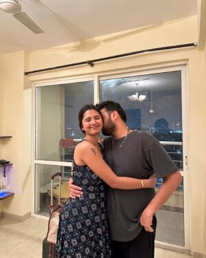 Rupal Yadav Instagram - This past year had its ups and downs but if there’s one thing I’m grateful for - it’s that we had each other through it all♥️
📸 *Slide 1:* The day I had my YouTube Accelerator event, and he showed up just to cheer me up before my speech🥹💖
📸 *Slide 2:* Beyond the workouts I think we bonded the most on our way to the gym..endless random convos, hyping each other up & just being our unfiltered selves🫶🏻
📸 *Slide 3:* Our first live stand-up show in Gurgaon that took us forever to reach😂
📸 *Slide 4:* Our first international trip together to Bali, where we had the most fun and learned so much about each other❤️
📸 *Slide 5:* The time I had just moved to Noida, and he randomly showed up - no plans, no reason, just to be there🥹
📸 *Slide 6:* Just after our roka!💍✨We were so happy that finally our families met and everything just felt perfect❤️ That “it’s really happening” feeling hit us hard & we couldn’t stop smiling the whole time!
📸 *Slide 7:* Just a random picture but one of our favourite things we do together - our long walks❤️batein karte karte kab 15,000 steps ho jaate hain pata hi nahi chalta!!🥹
📸 *Slide 8:* The first time Rajat gave me flowers… and that too in full filmy style! Kabhi fursat se poori story bataungi😛
📸 *Slide 9:* Bali again—where we got matching tattoos! Rajat’s first-ever tattoo, and he was so happy with it☺️
📸 *Slide 10:* Our crazy ATV ride in Bali! Even now, thinking about that day makes us smile☺️💗 Traveling with him is a whole different vibe! ❤️
📸 *Slide 11:* Gili T Island—some of our best memories together. Can’t wait to go back someday🌊✨
📸 *Slide 12:* One of our many flights! Honestly, we’ve taken so many secret trips this past year, I’ve lost track. ✈️😂 Here’s to many more! ❤️
📸 *Slide 13:* The day of our roka—the moment it *really* hit us… shit, this is actually happening! 💍🥹
📸 *Slide 14:* The day we officially got engaged! Still feels unreal. 💖✨
📸 *Slide 15:* Came to see him, and before leaving, idk why I wrote on his mirror with my lipstick. Ewwww cringeeeeeee ik
Here’s to many more memories together!🥹❤️🧿
Love you R❤️