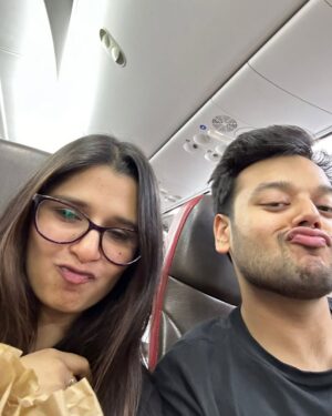Rupal Yadav Instagram - This past year had its ups and downs but if there’s one thing I’m grateful for - it’s that we had each other through it all♥️
📸 *Slide 1:* The day I had my YouTube Accelerator event, and he showed up just to cheer me up before my speech🥹💖
📸 *Slide 2:* Beyond the workouts I think we bonded the most on our way to the gym..endless random convos, hyping each other up & just being our unfiltered selves🫶🏻
📸 *Slide 3:* Our first live stand-up show in Gurgaon that took us forever to reach😂
📸 *Slide 4:* Our first international trip together to Bali, where we had the most fun and learned so much about each other❤️
📸 *Slide 5:* The time I had just moved to Noida, and he randomly showed up - no plans, no reason, just to be there🥹
📸 *Slide 6:* Just after our roka!💍✨We were so happy that finally our families met and everything just felt perfect❤️ That “it’s really happening” feeling hit us hard & we couldn’t stop smiling the whole time!
📸 *Slide 7:* Just a random picture but one of our favourite things we do together - our long walks❤️batein karte karte kab 15,000 steps ho jaate hain pata hi nahi chalta!!🥹
📸 *Slide 8:* The first time Rajat gave me flowers… and that too in full filmy style! Kabhi fursat se poori story bataungi😛
📸 *Slide 9:* Bali again—where we got matching tattoos! Rajat’s first-ever tattoo, and he was so happy with it☺️
📸 *Slide 10:* Our crazy ATV ride in Bali! Even now, thinking about that day makes us smile☺️💗 Traveling with him is a whole different vibe! ❤️
📸 *Slide 11:* Gili T Island—some of our best memories together. Can’t wait to go back someday🌊✨
📸 *Slide 12:* One of our many flights! Honestly, we’ve taken so many secret trips this past year, I’ve lost track. ✈️😂 Here’s to many more! ❤️
📸 *Slide 13:* The day of our roka—the moment it *really* hit us… shit, this is actually happening! 💍🥹
📸 *Slide 14:* The day we officially got engaged! Still feels unreal. 💖✨
📸 *Slide 15:* Came to see him, and before leaving, idk why I wrote on his mirror with my lipstick. Ewwww cringeeeeeee ik
Here’s to many more memories together!🥹❤️🧿
Love you R❤️