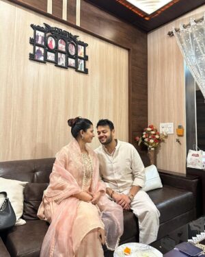 Rupal Yadav Instagram - This past year had its ups and downs but if there’s one thing I’m grateful for - it’s that we had each other through it all♥️

📸 *Slide 1:* The day I had my YouTube Accelerator event, and he showed up just to cheer me up before my speech🥹💖 
📸 *Slide 2:* Beyond the workouts I think we bonded the most on our way to the gym..endless random convos, hyping each other up & just being our unfiltered selves🫶🏻
📸 *Slide 3:* Our first live stand-up show in Gurgaon that took us forever to reach😂
📸 *Slide 4:* Our first international trip together to Bali, where we had the most fun and learned so much about each other❤️
📸 *Slide 5:* The time I had just moved to Noida, and he randomly showed up - no plans, no reason, just to be there🥹
📸 *Slide 6:* Just after our roka!💍✨We were so happy that finally our families met and everything just felt perfect❤️ That “it’s really happening” feeling hit us hard & we couldn’t stop smiling the whole time!
📸 *Slide 7:* Just a random picture but one of our favourite things we do together - our long walks❤️batein karte karte kab 15,000 steps ho jaate hain pata hi nahi chalta!!🥹
📸 *Slide 8:* The first time Rajat gave me flowers… and that too in full filmy style! Kabhi fursat se poori story bataungi😛
📸 *Slide 9:* Bali again—where we got matching tattoos! Rajat’s first-ever tattoo, and he was so happy with it☺️
📸 *Slide 10:* Our crazy ATV ride in Bali! Even now, thinking about that day makes us smile☺️💗 Traveling with him is a whole different vibe! ❤️ 
📸 *Slide 11:* Gili T Island—some of our best memories together. Can’t wait to go back someday🌊✨ 
📸 *Slide 12:* One of our many flights! Honestly, we’ve taken so many secret trips this past year, I’ve lost track. ✈️😂 Here’s to many more! ❤️ 
📸 *Slide 13:* The day of our roka—the moment it *really* hit us… shit, this is actually happening! 💍🥹 
📸 *Slide 14:* The day we officially got engaged! Still feels unreal. 💖✨ 
📸 *Slide 15:* Came to see him, and before leaving, idk why I wrote on his mirror with my lipstick. Ewwww cringeeeeeee ik 

Here’s to many more memories together!🥹❤️🧿
Love you R❤️