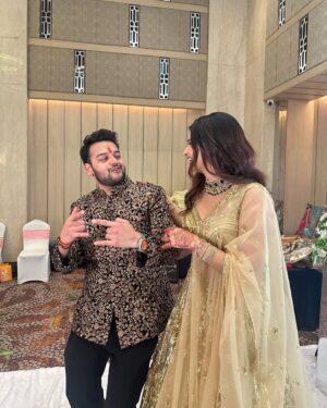Rupal Yadav Instagram - This past year had its ups and downs but if there’s one thing I’m grateful for - it’s that we had each other through it all♥️

📸 *Slide 1:* The day I had my YouTube Accelerator event, and he showed up just to cheer me up before my speech🥹💖 
📸 *Slide 2:* Beyond the workouts I think we bonded the most on our way to the gym..endless random convos, hyping each other up & just being our unfiltered selves🫶🏻
📸 *Slide 3:* Our first live stand-up show in Gurgaon that took us forever to reach😂
📸 *Slide 4:* Our first international trip together to Bali, where we had the most fun and learned so much about each other❤️
📸 *Slide 5:* The time I had just moved to Noida, and he randomly showed up - no plans, no reason, just to be there🥹
📸 *Slide 6:* Just after our roka!💍✨We were so happy that finally our families met and everything just felt perfect❤️ That “it’s really happening” feeling hit us hard & we couldn’t stop smiling the whole time!
📸 *Slide 7:* Just a random picture but one of our favourite things we do together - our long walks❤️batein karte karte kab 15,000 steps ho jaate hain pata hi nahi chalta!!🥹
📸 *Slide 8:* The first time Rajat gave me flowers… and that too in full filmy style! Kabhi fursat se poori story bataungi😛
📸 *Slide 9:* Bali again—where we got matching tattoos! Rajat’s first-ever tattoo, and he was so happy with it☺️
📸 *Slide 10:* Our crazy ATV ride in Bali! Even now, thinking about that day makes us smile☺️💗 Traveling with him is a whole different vibe! ❤️ 
📸 *Slide 11:* Gili T Island—some of our best memories together. Can’t wait to go back someday🌊✨ 
📸 *Slide 12:* One of our many flights! Honestly, we’ve taken so many secret trips this past year, I’ve lost track. ✈️😂 Here’s to many more! ❤️ 
📸 *Slide 13:* The day of our roka—the moment it *really* hit us… shit, this is actually happening! 💍🥹 
📸 *Slide 14:* The day we officially got engaged! Still feels unreal. 💖✨ 
📸 *Slide 15:* Came to see him, and before leaving, idk why I wrote on his mirror with my lipstick. Ewwww cringeeeeeee ik 

Here’s to many more memories together!🥹❤️🧿
Love you R❤️