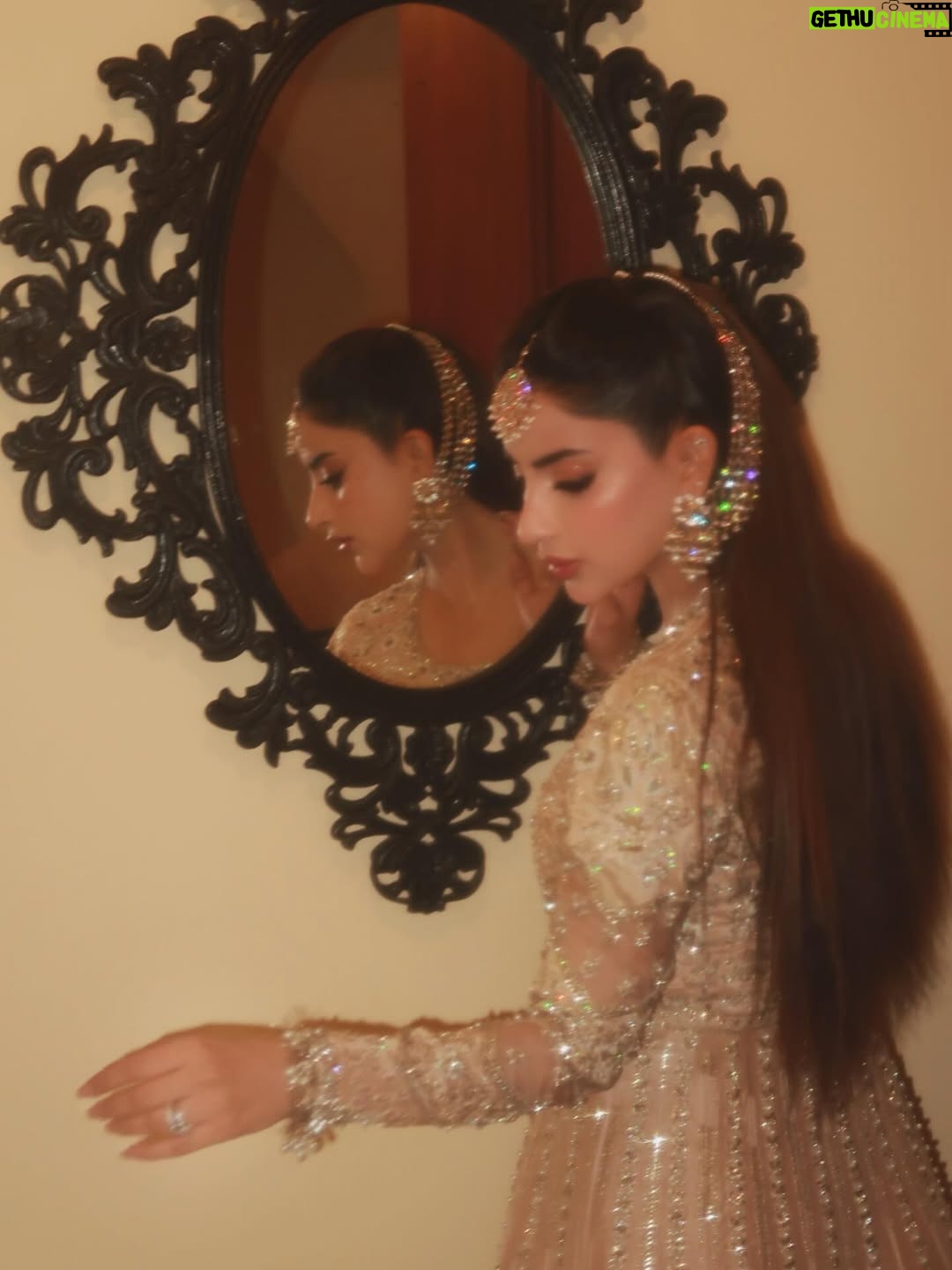 Saboor Aly - 354.6K Likes - Dressed for the season, glowing together @saadbinshahzad_official & @bemenofficial_ 🕊️

📸 @omgmoods 
💄 @faizas.salon 
💎 @zevargram 
🫶🏻 @iamwaleednadeem