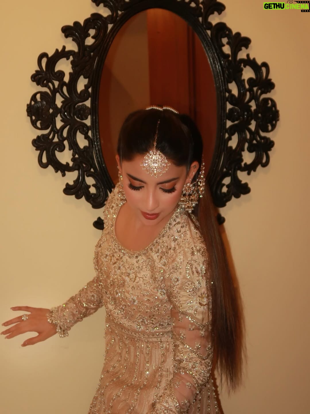 Saboor Aly - 354.6K Likes - Dressed for the season, glowing together @saadbinshahzad_official & @bemenofficial_ 🕊️

📸 @omgmoods 
💄 @faizas.salon 
💎 @zevargram 
🫶🏻 @iamwaleednadeem
