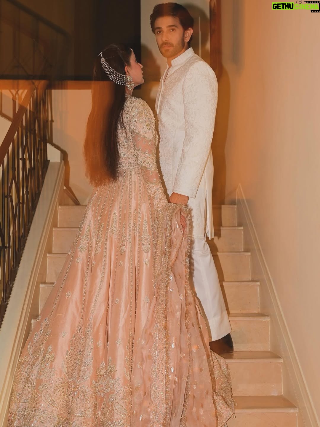 Saboor Aly - 354.6K Likes - Dressed for the season, glowing together @saadbinshahzad_official & @bemenofficial_ 🕊️

📸 @omgmoods 
💄 @faizas.salon 
💎 @zevargram 
🫶🏻 @iamwaleednadeem
