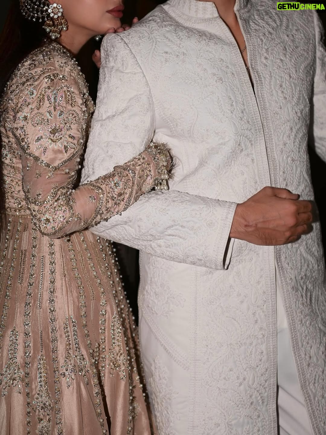 Saboor Aly - 354.6K Likes - Dressed for the season, glowing together @saadbinshahzad_official & @bemenofficial_ 🕊️

📸 @omgmoods 
💄 @faizas.salon 
💎 @zevargram 
🫶🏻 @iamwaleednadeem