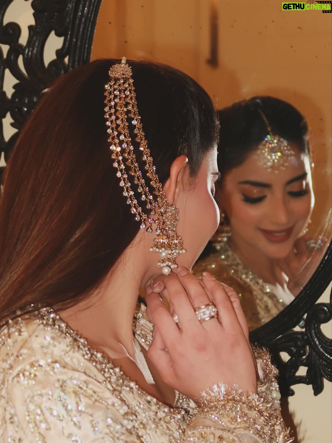 Saboor Aly - 354.6K Likes - Dressed for the season, glowing together @saadbinshahzad_official & @bemenofficial_ 🕊️

📸 @omgmoods 
💄 @faizas.salon 
💎 @zevargram 
🫶🏻 @iamwaleednadeem
