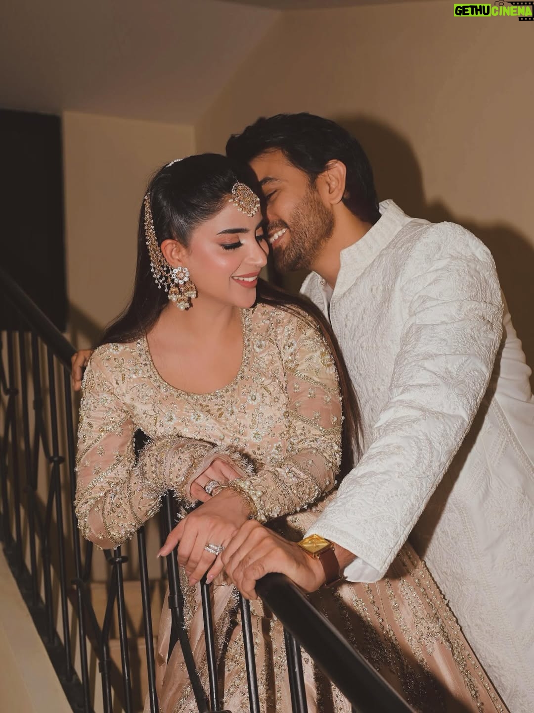 Saboor Aly - 354.6K Likes - Dressed for the season, glowing together @saadbinshahzad_official & @bemenofficial_ 🕊️

📸 @omgmoods 
💄 @faizas.salon 
💎 @zevargram 
🫶🏻 @iamwaleednadeem