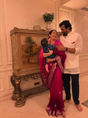 Sagarika Ghatge Instagram - A very special Diwali for us - Fatehsinh’s first. May the blessings of Goddess Laxmi bring light, love, and abundance to all. So much to be thankful for. Wishing everyone a very happy and prosperous Diwali. 🪔🙏
