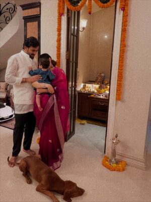 Sagarika Ghatge Instagram - A very special Diwali for us - Fatehsinh’s first. May the blessings of Goddess Laxmi bring light, love, and abundance to all. So much to be thankful for. Wishing everyone a very happy and prosperous Diwali. 🪔🙏