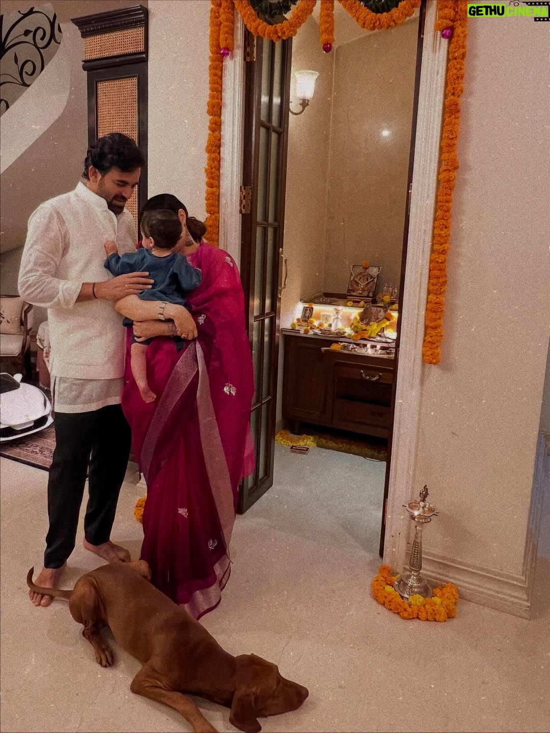 Sagarika Ghatge - 337K Likes - A very special Diwali for us - Fatehsinh’s first. May the blessings of Goddess Laxmi bring light, love, and abundance to all. So much to be thankful for. Wishing everyone a very happy and prosperous Diwali. 🪔🙏