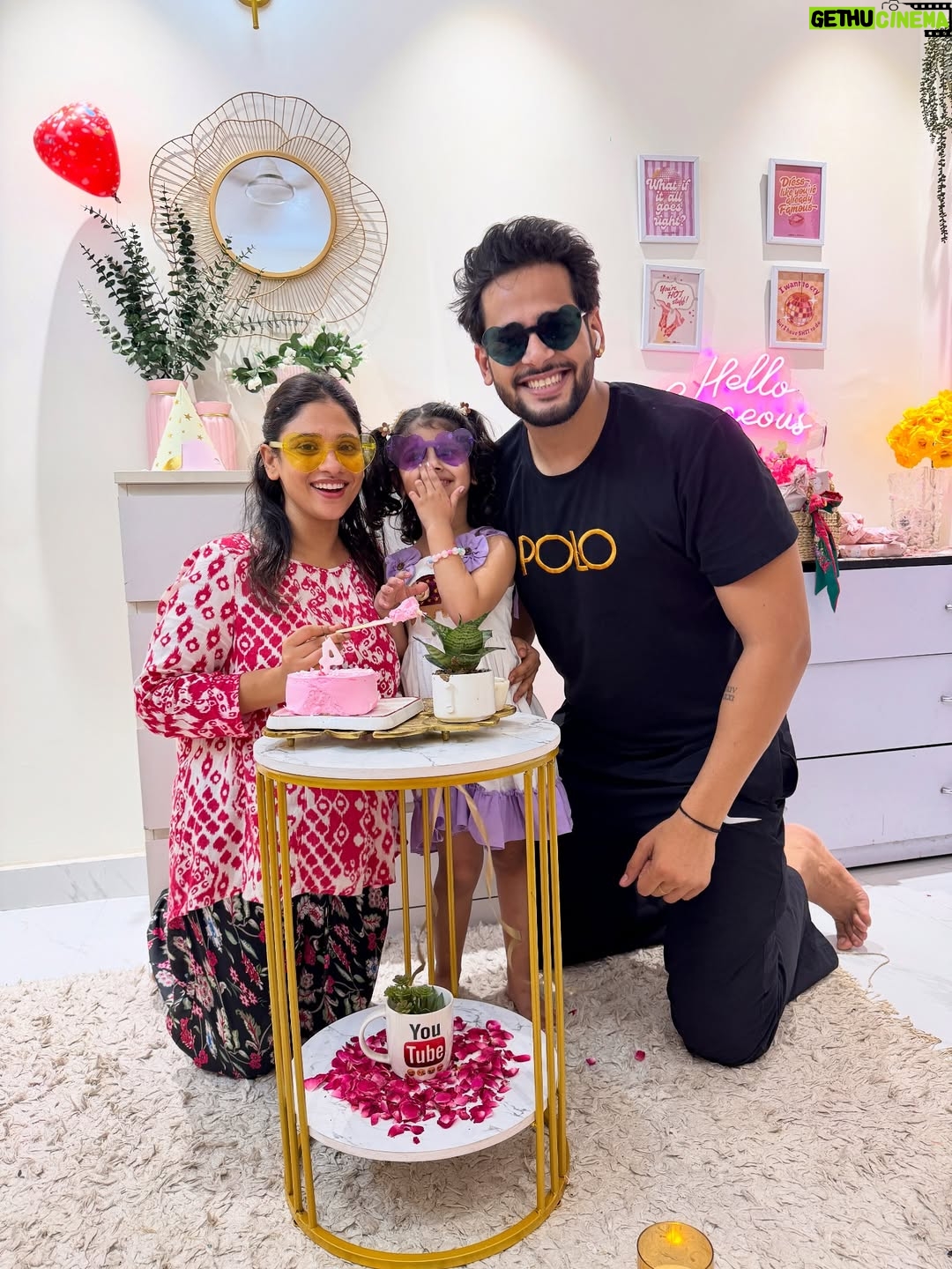 Saima - 17.5K Likes - Four years ago, you came into our lives and filled it with endless love, laughter, and happiness. Watching you grow into the sweetest little girl has been the biggest blessing of our lives. Happiest 4th birthday to our princess 👑💖 We love you more than words can ever say❤️ @mysha2109official