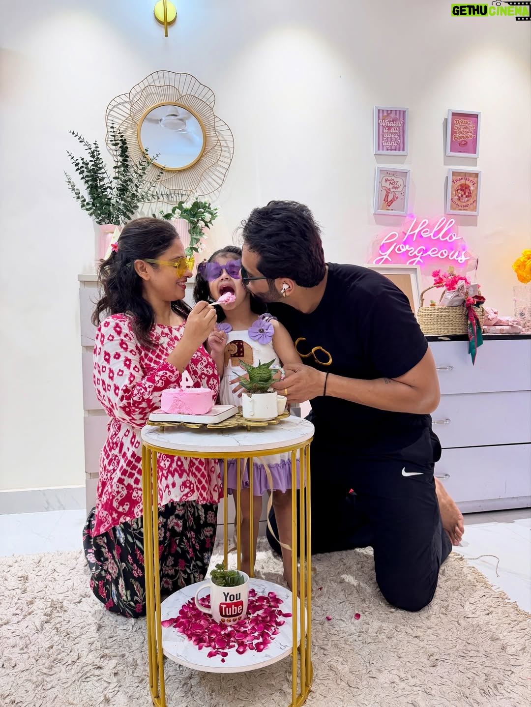 Saima - 17.5K Likes - Four years ago, you came into our lives and filled it with endless love, laughter, and happiness. Watching you grow into the sweetest little girl has been the biggest blessing of our lives. Happiest 4th birthday to our princess 👑💖 We love you more than words can ever say❤️ @mysha2109official