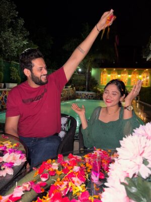Saima Instagram - Two hearts❤️💚, two faiths🛕🕌, one love story👩❤️👨
To @chitralekhaboutiqueresort — thank you for wrapping our night in magic, romance, and memories we’ll hold close forever
