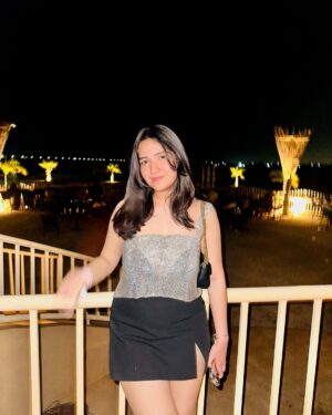Sakshi Agrawal Instagram - Pretty on purpose 🪩✨
.
.
.
.
#bling #blingy #silver #sequins #birthdayfit #partyfit #partywear #skirttop