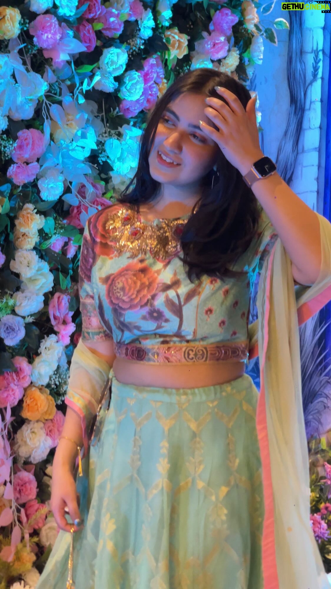 Sakshi Agrawal - 2.4K Likes - Raw & Rare 🩶 

Outfit details 
Top @taruntahiliani 
Skirt @anitadongre 
Bag @louisvuitton 

.

.

.
#lehenga #traditional #indianwear #slomo #ethniclove #mintgreen 

.