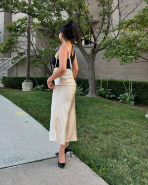 Sakshi Choudhary Instagram - It’s all about the details , I believe! 👗 🤍🖤
Swipe to see the mess, I get into all the time 🤷♀️🤦🏽♀️
.
.
.
.
#torontoinfluencer #winners #aldoshoes #fashionstyle #sheingals .
.
.
Toronto influencer, Toronto life, shein, winners, satin , fall style 2024