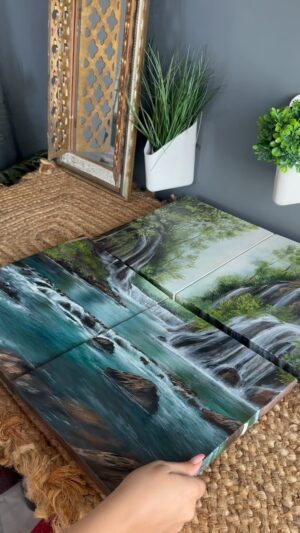 Sakshi Khullar Instagram - Here is the reveal 🏞️ #part2
#sakshikhullarart #acrylicsoncanvas